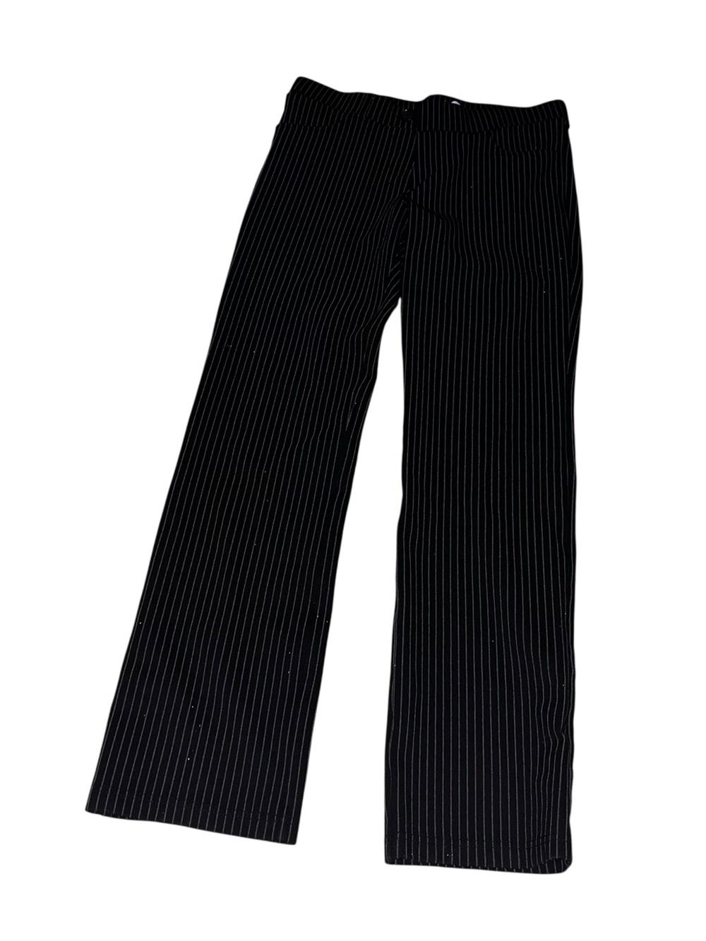 Betabrand black white pinstripes pants medium m